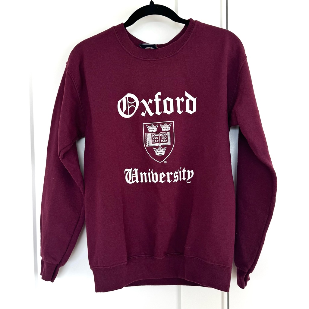 Oxford University Crewneck Sweatshirt  Maroon